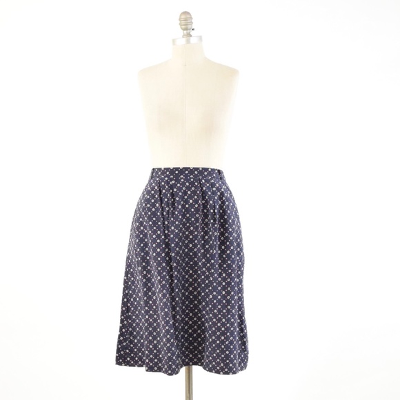 ❌SOLD❌Fossil Silk Polka Dot Midi Skirt - Picture 1 of 5
